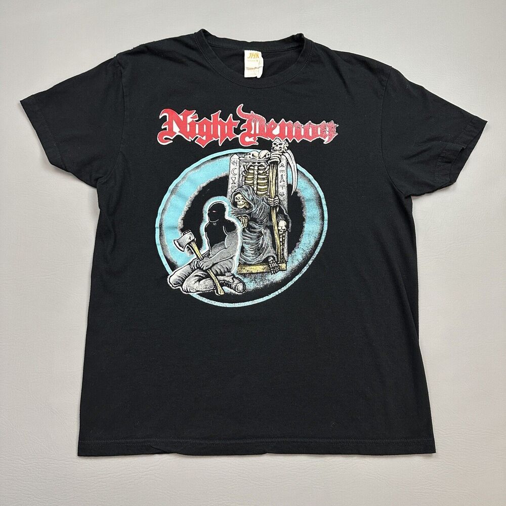 Night Demon Shirt Mens Large Black Heavy Metal Band Final Curse 2016 Tour